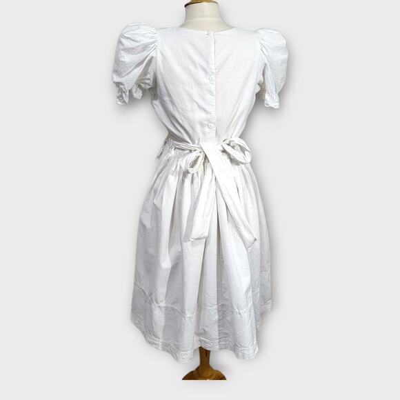 Paulina Dress Womens Size 8 / 10 White FLAWS READ Cottage, Shoujo Prairie - Picture 3 of 16